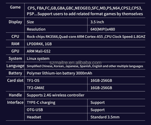 Nueva llegada POWKIDDY X35S 3,5 pulgadas portátil <span class=keywords><strong>Retro</strong></span> consola de juegos portátil 3000mAh sistema Linux reproductor de juegos de bolsillo - Product Image 3