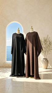 Nouvelle conception Abaya à franges pour femmes, Abaya ample à manches longues, Abaya modeste pour femmes musulmanes, robe maxi islamique 6959 # - Product Image 2