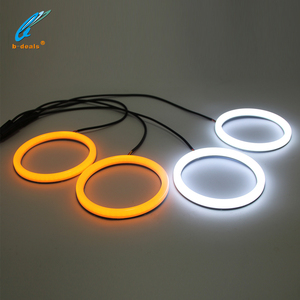วงแหวนไฟ LED แบบ Halo สำหรับ <span class=keywords><strong>Audi</strong></span> A4 B6 ปี 2000 - <span class=keywords><strong>2006</strong></span> ไฟวงแหวน LED สองสี - Product Image 4
