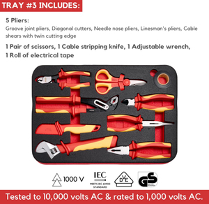 Promotional Discount Professional Workshop Tool 1000V VDE 50pc Insulated Trolley <b>Suitcase</b> Tool <b>Boxes</b> 1000v Insulated 21pcs Wrenc - Product Image 6