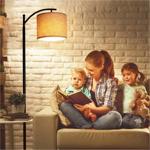 Lampadaire moderne nordique tissu magique lampadaire noir salon lampe debout à bras réglable - Product Image 1