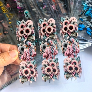 สติ๊กเกอร์หุ้ม<span class=keywords><strong>ปากกา</strong></span> <span class=keywords><strong>InkJoy</strong></span> แบบ UV DTF สำเร็จรูป พร้อมกดติด กันน้ำ ทนทาน ประดับด้วยกลิตเตอร์อีพ็อกซี่ - Product Image 1
