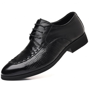 New Model Men's Italian Business Casual Leather Shoes Soft Soles High Quality Sheepskin Uppers Height Increasing for Autumn - Product Image 3
