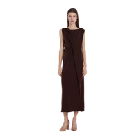 Ensemble pull et jupe longue fendue pour femme, en laine d'hiver, sans manches, col semi-haut, ample