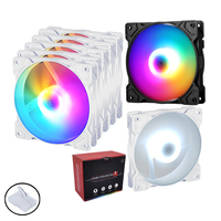 Ventilateurs de boîtier d'ordinateur silencieux QiuzAim Multi (lot de 3/4/5/6) 120 mm avec connecteur d'alimentation 4 broches de type D et effets d'éclairage LED pour modification PC
