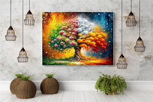 Kit Classico di Pittura Diamante Fai-da-Te con Motivo <span class=keywords><strong>Albero</strong></span> <span class=keywords><strong>della</strong></span> <span class=keywords><strong>Vita</strong></span>, Arte Mosaico in Pietra per Adulti, Decorazione Casa - Product Image 2