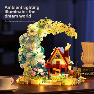 Casetta dei Fiori da Sogno: Blocchi di Costruzione in Micro-Particelle di Plastica, Cottage Floreale, Casa sull'Albero, <span class=keywords><strong>Architettura</strong></span> da Assemblare - Product Image 4