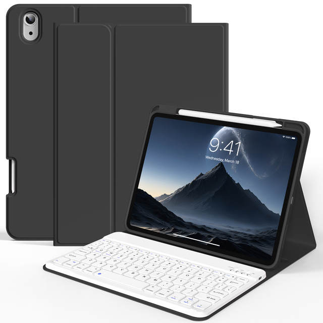 Kenke Hot Sale Portable Strong Magnetic Universal Wireless Keyboard iPad Cover Keyboard Case for iPad 10th 10.9 Inch