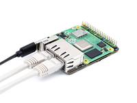 Raspberry Pi modul komputasi 4 papan dasar Gigabit ETH * 2 40PIN GPIO USB2.0 * 1 Fan Header 5V SH1.0 Dual ETH