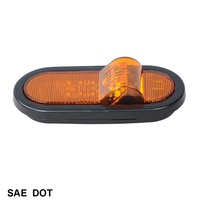 Feu de position latéral ovale à LED de 6 pouces, montage à œillet, pour camion et remorque, conforme aux normes SAE/DOT/FMVSS108