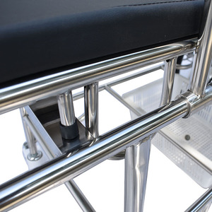 Swiss Franc Stainless Steel Stretcher <b>Trolley</b> 2000*650*750 Patient Transfer Cart With Large And Small Wheels - Product Image 4