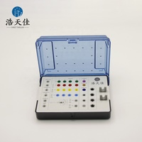 Boîte à outils pour implants dentaires, boîte de désinfection et de rangement pour prothèses dentaires, kit de désinfection pour plantes, jaune, personnalisable, conforme aux normes JCI, en vente