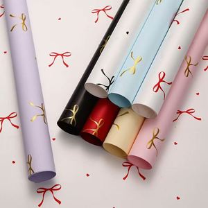 Papier d'emballage pour bouquet de fleurs imprimé avec un motif de nœud papillon, 20 pièces/paquet, pour les fournitures de magasins de fleurs et d'artisanat - Product Image 2