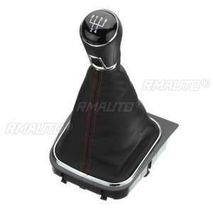 Poignée de levier de vitesses manuelle 5 vitesses pour voiture, avec soufflet en cuir, pour VW Golf 5 6 - Product Image 3
