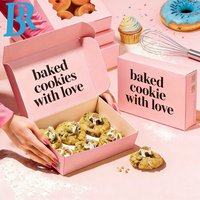 Boîtes cadeaux de luxe personnalisées roses pour biscuits, boîtes à pâtisserie avec logo, boîte à gâteaux, boîte à biscuits pour friandises, desserts, cupcakes, beignets, muffins, brownies