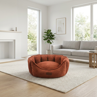 Fabricant de lits pour chiens BSCI, lit pour chiens en velours côtelé au design personnalisé, nouveau modèle, nid pour animaux de compagnie, pour chiens et chats, lavable