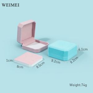 กล่องเครื่องประดับกำมะหยี่ WEIMEI รับทำโลโก้ตามสั่ง ออกแบบได้ตามต้องการ บริการ OEM สำหรับขายส่ง บรรจุภัณฑ์ของขวัญสำหรับแหวน สร้อยคอ กำไลข้อมือ - Product Image 2