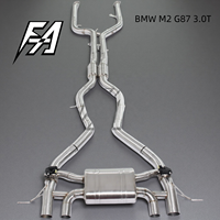 Silencieux intermédiaires arrière en acier inoxydable à longueur égale, compatibles avec les systèmes d'échappement Valvetronic BMW M2/M3/M4 G87/G80/G82 3.0T, pour un son profond et puissant.