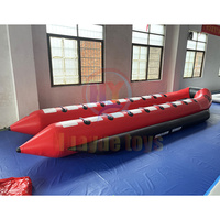 Bateau banane gonflable Poisson volant, jouet aquatique, double tube, tube unique, en PVC