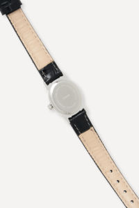 Reloj de Pulsera Clásico GBHW Aro, Reloj de Cuarzo Plateado y Negro con Caja de Acero Inoxidable de Lujo y Correa de Cuero, Reloj de Moda - Product Image 3