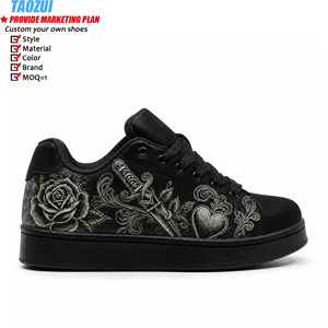 Zapatillas <span class=keywords><strong>de</strong></span> Diseño para Hombre, con Logotipo Personalizado, Bordado <span class=keywords><strong>de</strong></span> Rosa Gótica, Modernas, Transpirables y Cómodas, al por Mayor - Product Image 1