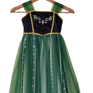 Hot TV & Movie manica corta Summer Mesh Dress fiori ricamati <span class=keywords><strong>Anna</strong></span> Dress Kids <span class=keywords><strong>Elsa</strong></span> <span class=keywords><strong>Anna</strong></span> Princess Dress - Product Image 1