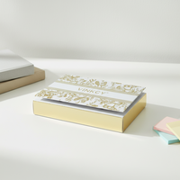 Boîte cadeau cosmétique en papier rigide blanc imperméable avec gaufrage pour poudre libre, boîte vide à coussin d'air