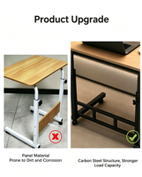 Table de chevet mobile et réglable en hauteur, idéale pour la maison, la chambre, le dortoir et les bureaux d'ordinateur paresseux
