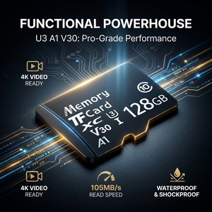 Tarjeta <span class=keywords><strong>Micro</strong></span> <span class=keywords><strong>SD</strong></span> de Alta Velocidad Más Vendida, 32GB 64GB 128GB 256GB, Tarjeta TF Clase 10 U3 <span class=keywords><strong>V30</strong></span> para Cámara de Coche, Cámara, Teléfono Inteligente - Product Image 4