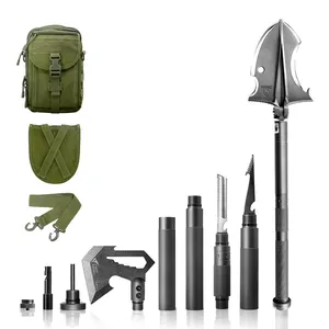 Zune Lotoo Survival pala Martensitic Steel Tactical regolabile pala pieghevole multifunzione strumento di scavo pala da campeggio