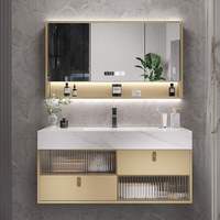 Meuble-lavabo mural en bois massif Kaleido 2026 OEM avec double vasque, suspendu ou autoportant pour salle de bain