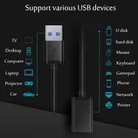 Kabel Ekstensi USB3.0 5Gbps Male Female Extender Transfer Data Cepat PVC Kamera Komputer Keyboard TV Hard Drive Laptop Scanner
