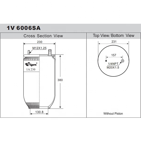 1V 6049SA Bus Air Suspension Spring - Durable & Reliable