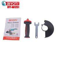 Meuleuse d'angle filaire industrielle BIYOTI de 5 pouces, meuleuse d'angle électrique portative m14 125 mm pour le polissage de la pierre et des carreaux métalliques