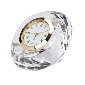 MH-ZB0019 웨딩 호의 장식 crytsal 다이아몬드 모양 핑크 맞춤 작은 책상 크리스탈 시계