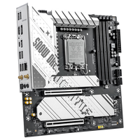 Carte mère JGINYUE B760M Snow Dream WIFI-B LGA1700 DDR4 4000MHz 14+1+1 Phase DrMOS 3x M.2 NVMe PCIe 5.0 WiFi M-ATX pour PC de bureau