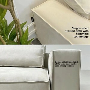 Budapest Baxter Tối Giản Thêm Rộng Sâu Ghế Matte Vải Góc Cắt Đặt Hình Dạng Không Thường Xuyên Cho Khách Thép Không Gỉ - Product Image 5