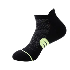 Herren Kompression Cshion laufende sportliche Socken Nylon Kompressionssocken schnell trocknende hohe Absätze Anti-Stress-Socken