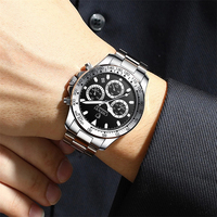 Montre pour homme CHENXI 908, marque haut de gamme, acier inoxydable, montre-bracelet pour homme, étanche, chronographe lumineux, quartz, montres pour homme