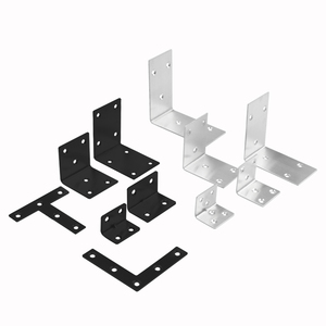Supports d'angle en acier inoxydable épaissis de 2 mm, angle droit de 90 degrés pour meubles, table, chaise, lit, étagère - Product Image 1