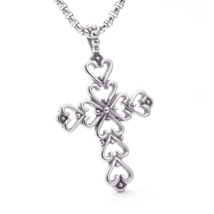 <b>Cross</b> Pendant Necklace Stainless Steel Unisex Fashion Jewelry Gift European Style - Product Image 1