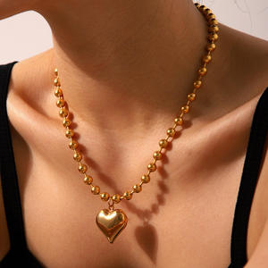 Collier pendentif de mode pour femme, bijoux fins, ensemble de colliers en acier inoxydable, bijouterie - Product Image 1