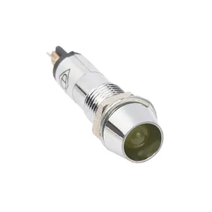 ランプ8mm凹型ラウンドレッドグリーンホワイトブルーイエロー5mmLED220vプラスチック信号表示器
