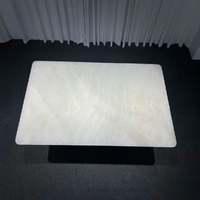 Table à manger rectangulaire en marbre naturel Icy Jade, meubles de salon luxueux et modernes. Table à manger en marbre, table d'appoint en marbre