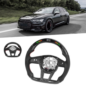 Accessoires de voiture de volant d'affichage à LED de cuir de fibre de carbone pour <span class=keywords><strong>Audi</strong></span> C8 A6 S6 <span class=keywords><strong>RS6</strong></span> A7 S7 RS7 2019 - Product Image 6