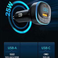 Modulateur USB Type C FM Bluetooth Mains Libres Radio Audio Lecteur MP3 Chargeur de Voiture USB Émetteur FM pour Voiture Lecteur MP3 Bluetooth