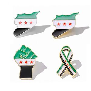 Vente en gros usine : Pin's métallique de la Syrie, insigne drapeau et carte, broche personnalisée, pin's drapeau de la Syrie en émail métallique - Product Image 6