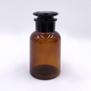 Bouteilles de Réactifs de Laboratoire Marron Ambré 50ml-1000ml avec Couvercle en Verre et Diffuseur à Large Ouverture Givrée, Ensemble Compatible en Boîte - Product Image 3