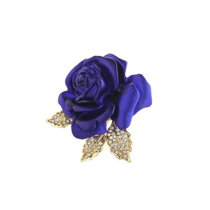 Blue Rose Brooch Zinc Alloy Flower Shape Party Women's Pin Accessory - Product Image 5
