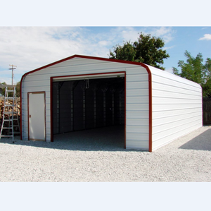Garage Economico con Telaio in Acciaio e Pannelli Isolanti, Tettoia per Parcheggio Auto, Carport Prefabbricato in Acciaio Leggero, Mini Magazzino - Product Image 3